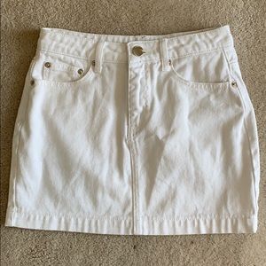 Forever 21 white jean skirt